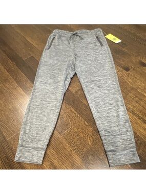 All in Motion Boys Gray Heathered Jogger Pants M (8/10) Drawstring Pockets